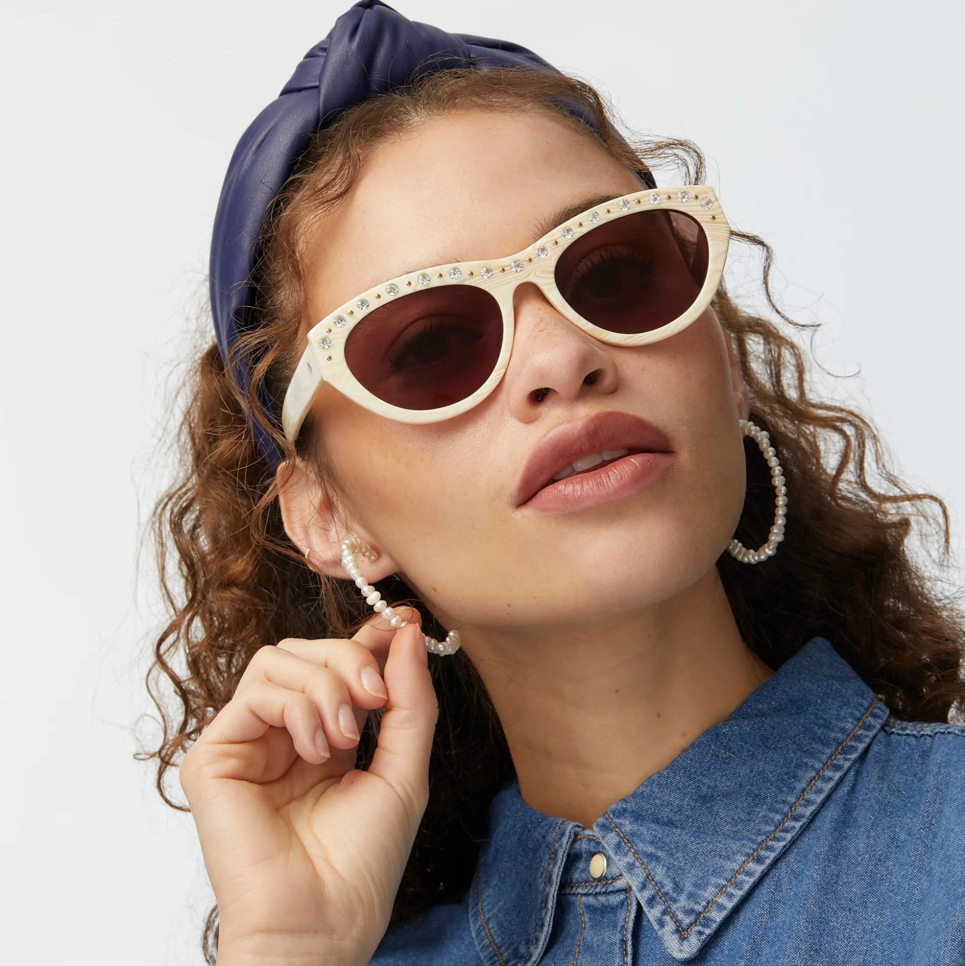 IVORY WALNUT MEMPHIS WAYFARER SUNGLASSES