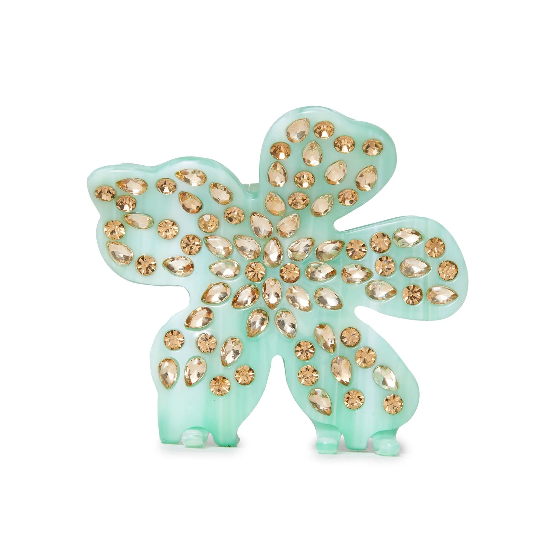 JADE TOPAZ LILY CLAW CLIP