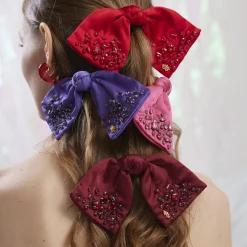 JANUARY GARNET PALOMA JEWELED BIRTHSTONE BOW
