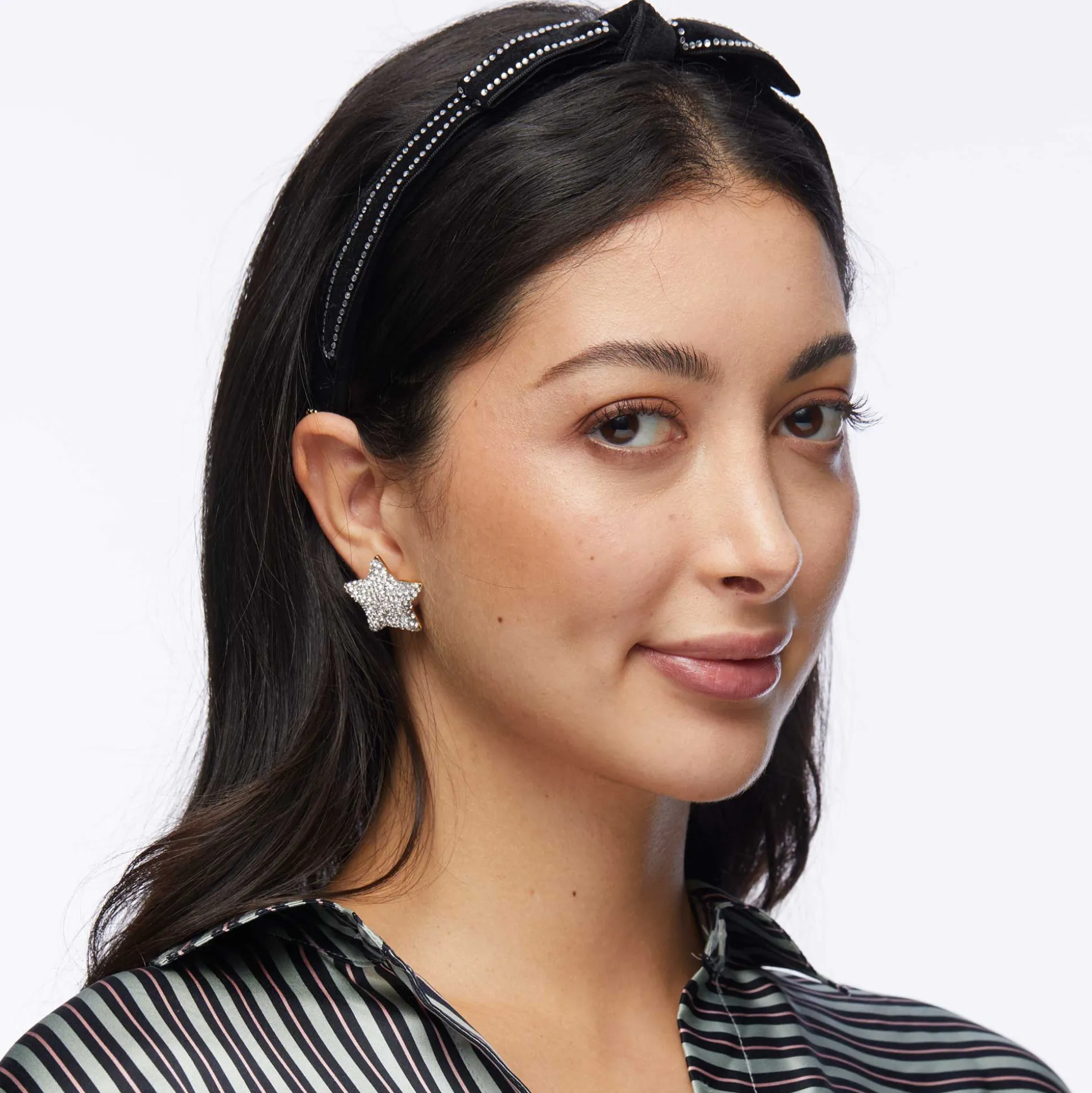 JET BARDOT CRYSTAL BORDER HEADBAND
