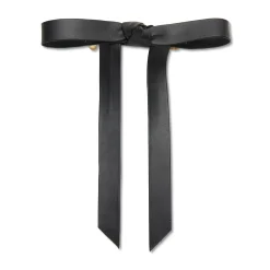JET BARDOT FAUX LEATHER BOW BARRETTE