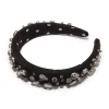 JET CRYSTAL EMBELLISHED ALICE HEADBAND