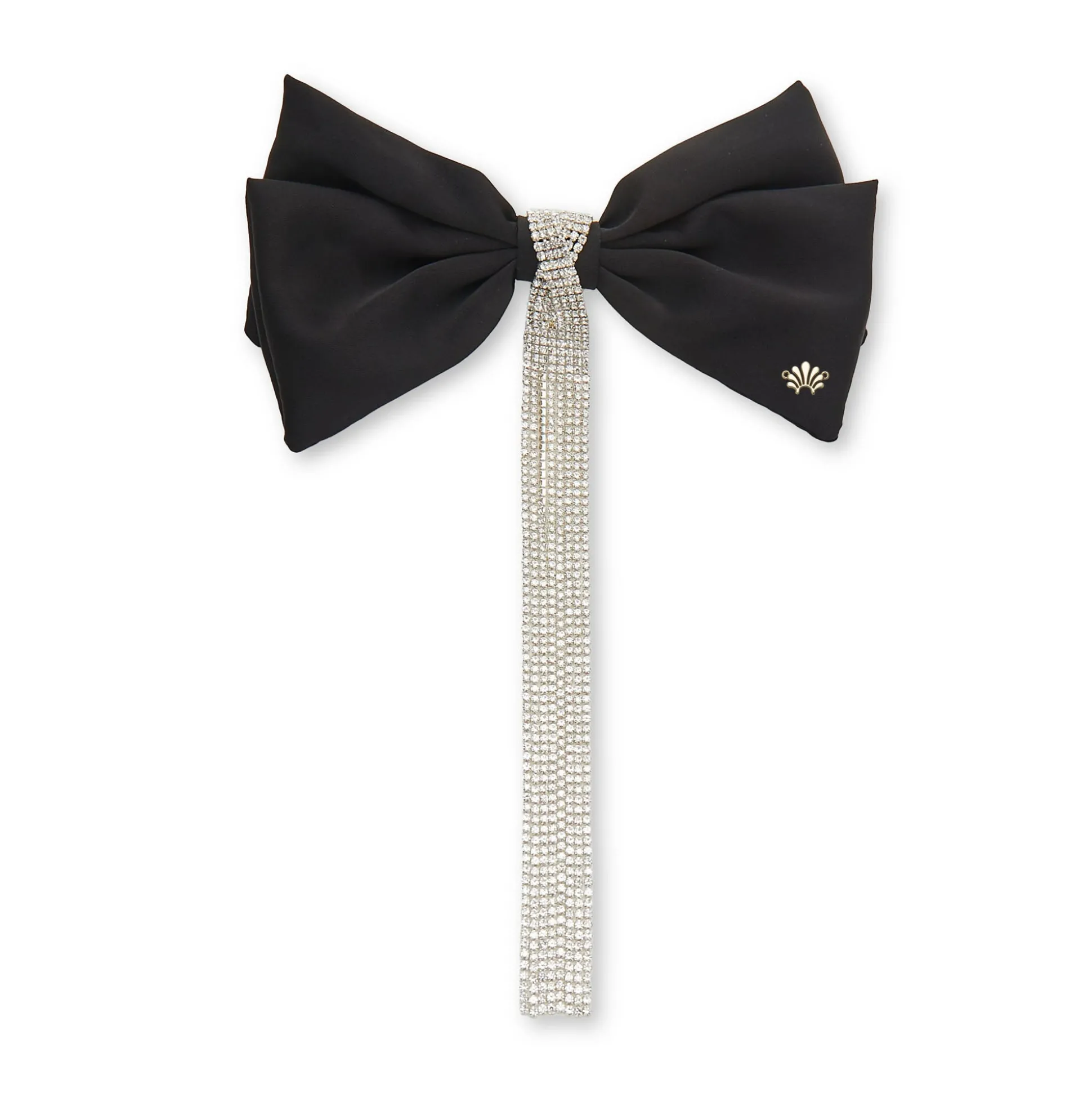 JET CRYSTAL KRISTINA CRYSTAL BOW BARRETTE