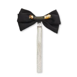 JET CRYSTAL KRISTINA CRYSTAL BOW BARRETTE