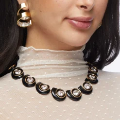 JET DECO SWIRL NECKLACE