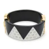 JET IVORY HARLEQUIN HINGED CUFF