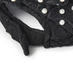 JET LACE BOW EMBELLISHED BASEBALL CAP