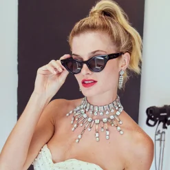 JET LELE SADOUGHI X MARILYN MONROE CAT-EYE SUNGLASSES