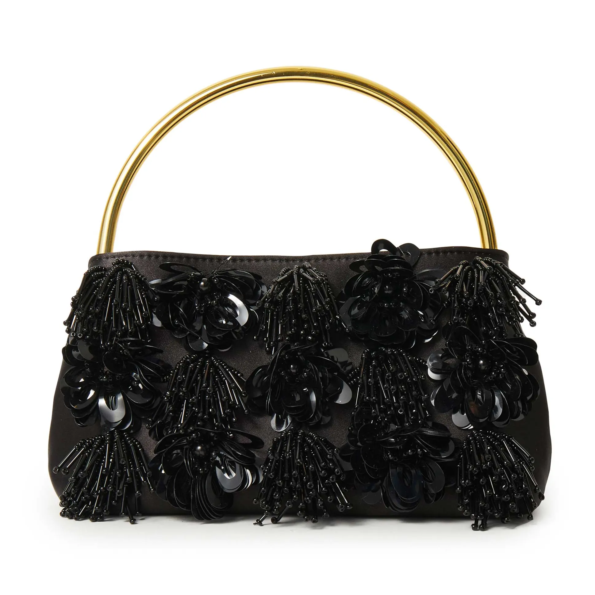 JET MARLOWE FLORAL APPLIQUE HANDBAG