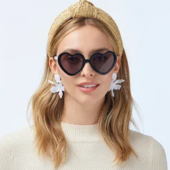 JET PEARL ARM SWEETHEART SUNGLASSES