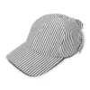 JET SEERSUCKER BOW EMBELLISHED BASEBALL CAP