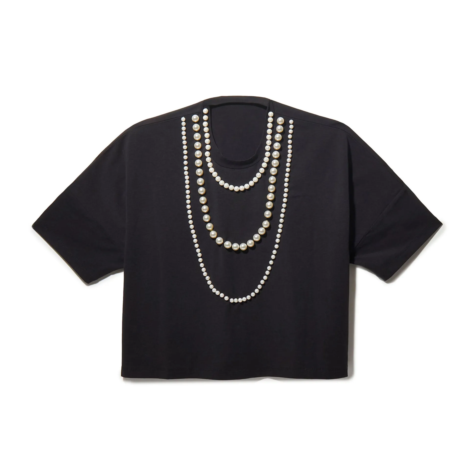 JET SHORT-SLEEVE PEARL EMBELLISHED TEE