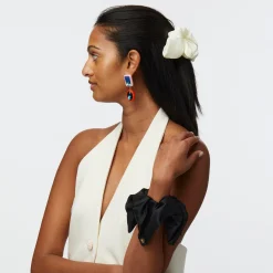 JET SQUARE SILK SCRUNCHIE