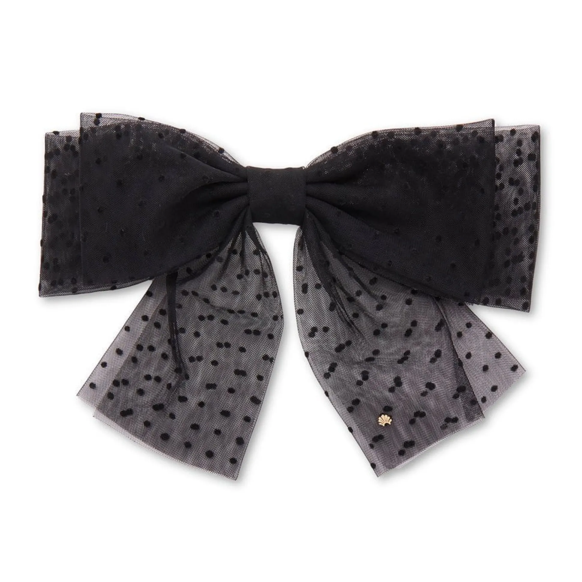 JET SWISS DOT SHEER BOW BARRETTE