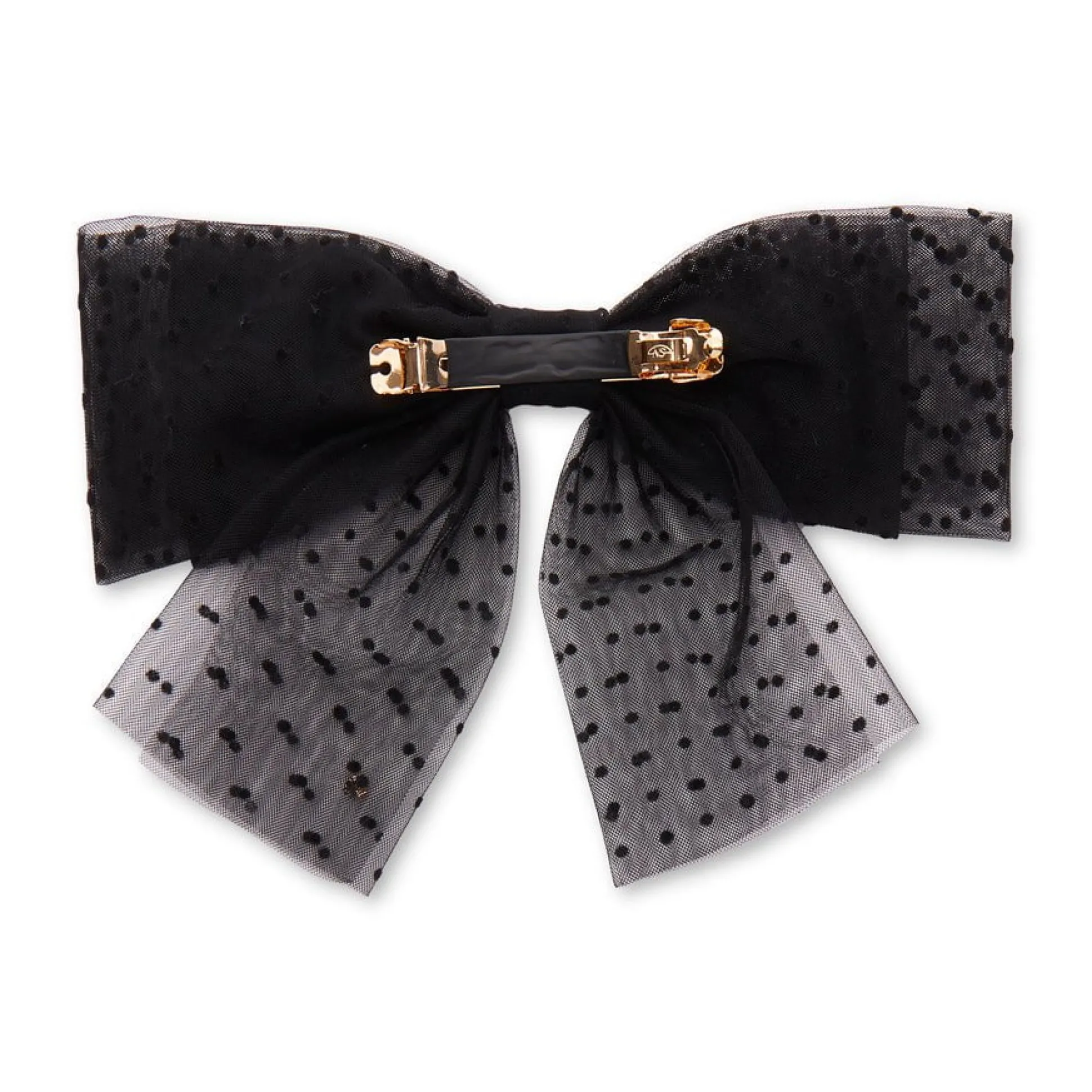 JET SWISS DOT SHEER BOW BARRETTE