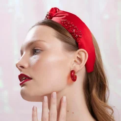 JULY RUBY MARLENE JEWELED BIRTHSTONE HEADBAND