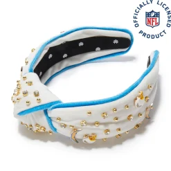 LA CHARGERS LELE SADOUGHI X NFL IVORY EMBELLISHED KNOTTED HEADBAND