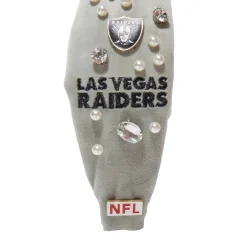 LAS VEGAS RAIDERS LELE SADOUGHI X NFL GREY EMBELLISHED KNOTTED HEADBAND
