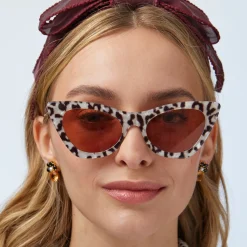 LEOPARD DOWNTOWN CAT-EYE SUNGLASSES