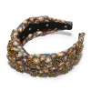 LEOPARD KNOTTED CRYSTAL HEADBAND