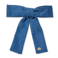 LIGHT DENIM ANTOINETTE BOW BARRETTE