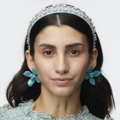 LIGHT DENIM BESSETTE CRYSTAL TRIM HEADBAND