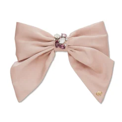 LIGHT ROSE NATALIA SWAROVSKI® BOW BARRETTE