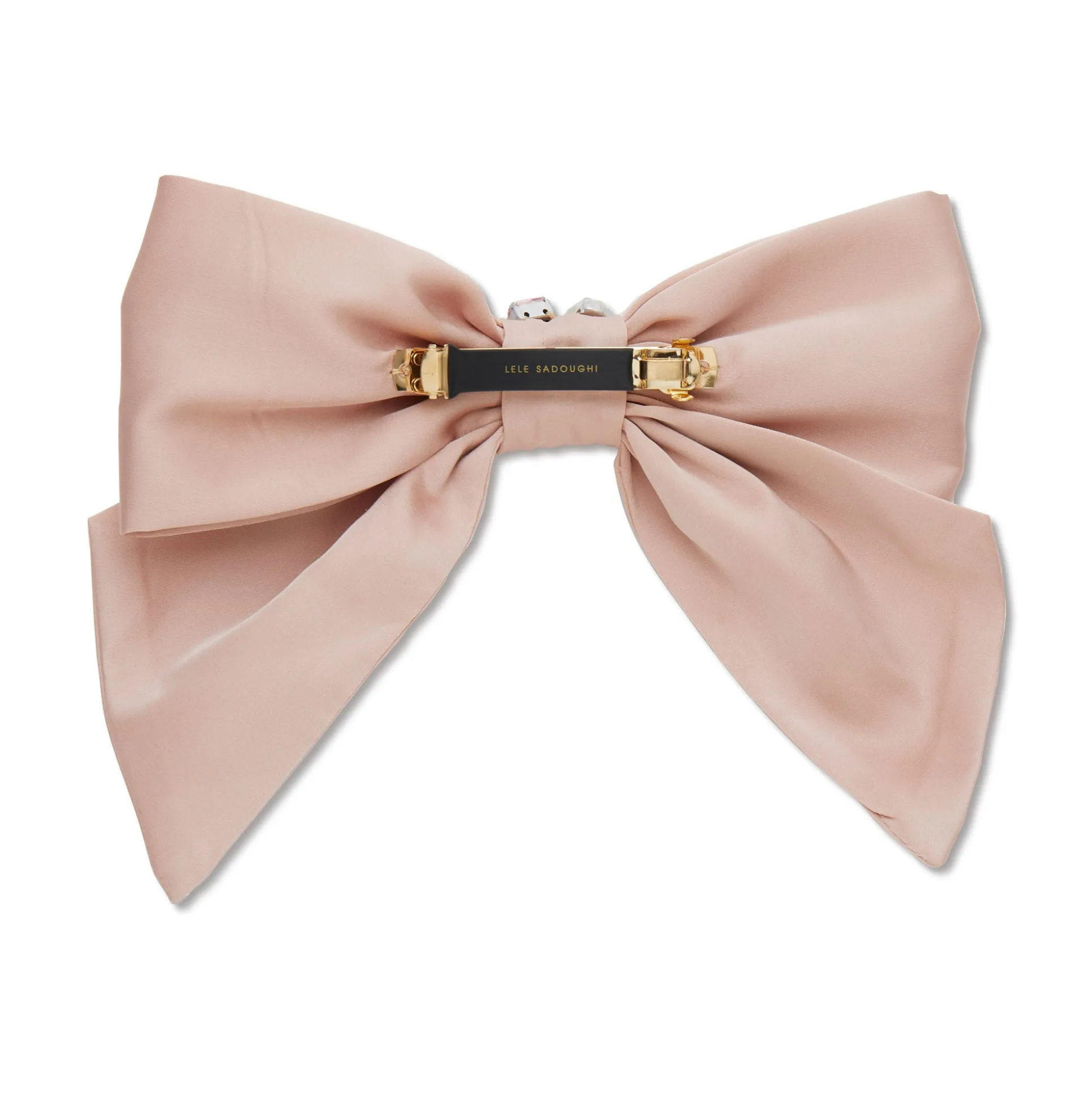 LIGHT ROSE NATALIA SWAROVSKI® BOW BARRETTE