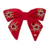 LIPSTICK RED LIBBY CRYSTAL HEARTBURST BOW BARRETTE
