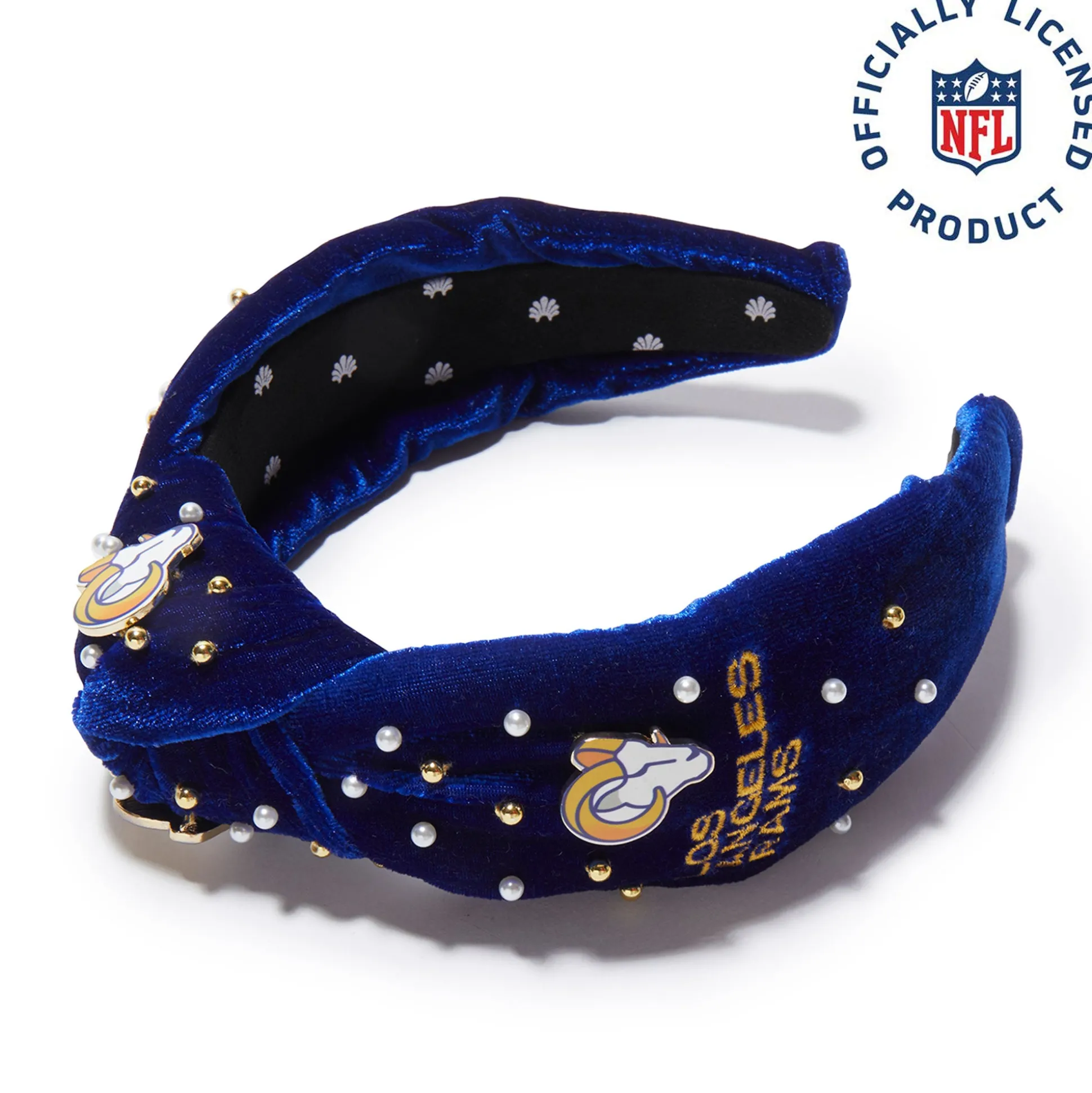 LOS ANGELES RAMS LELE SADOUGHI X NFL ROYAL EMBELLISHED KNOTTED HEADBAND