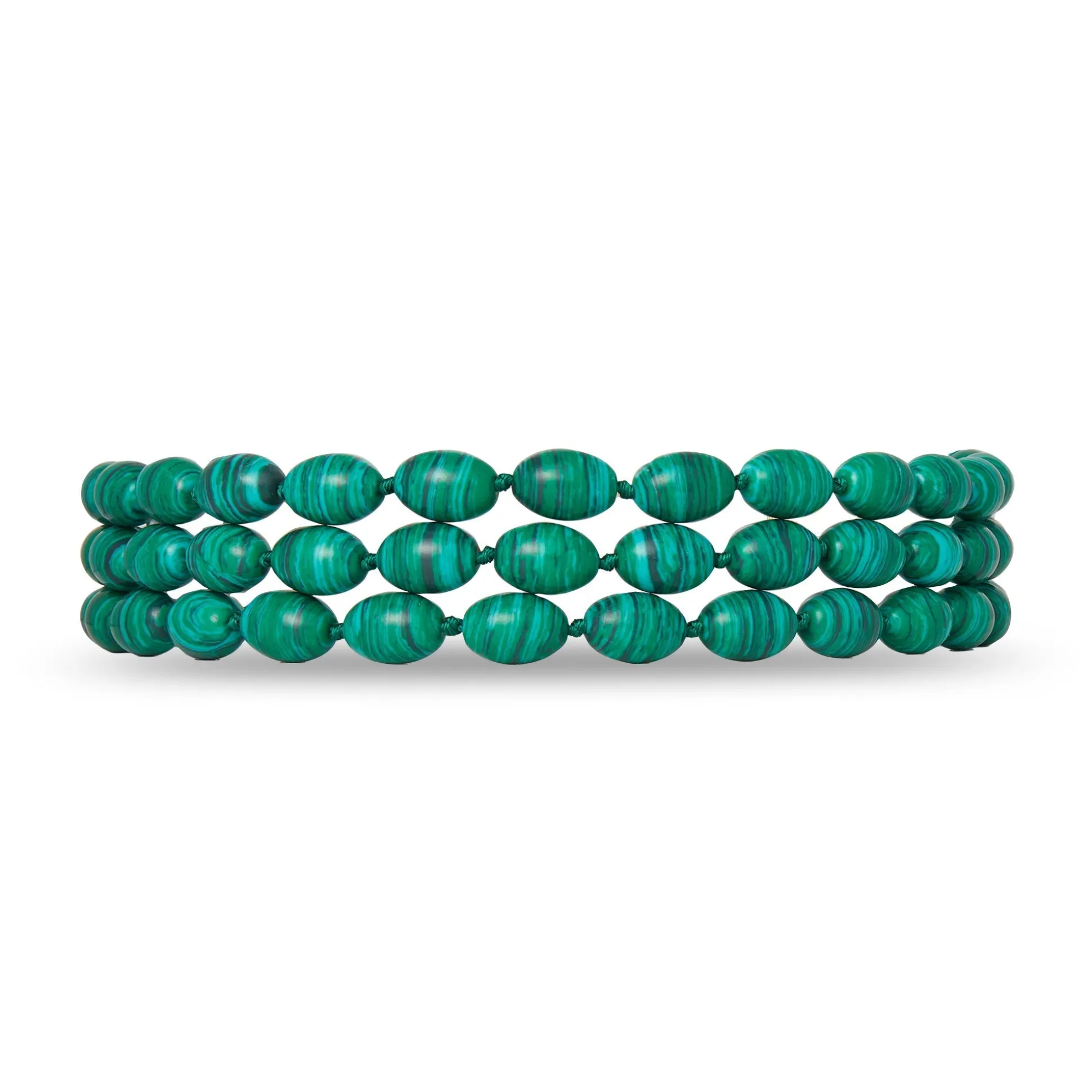 MALACHITE DIANA TRIPLE ROW CHOKER