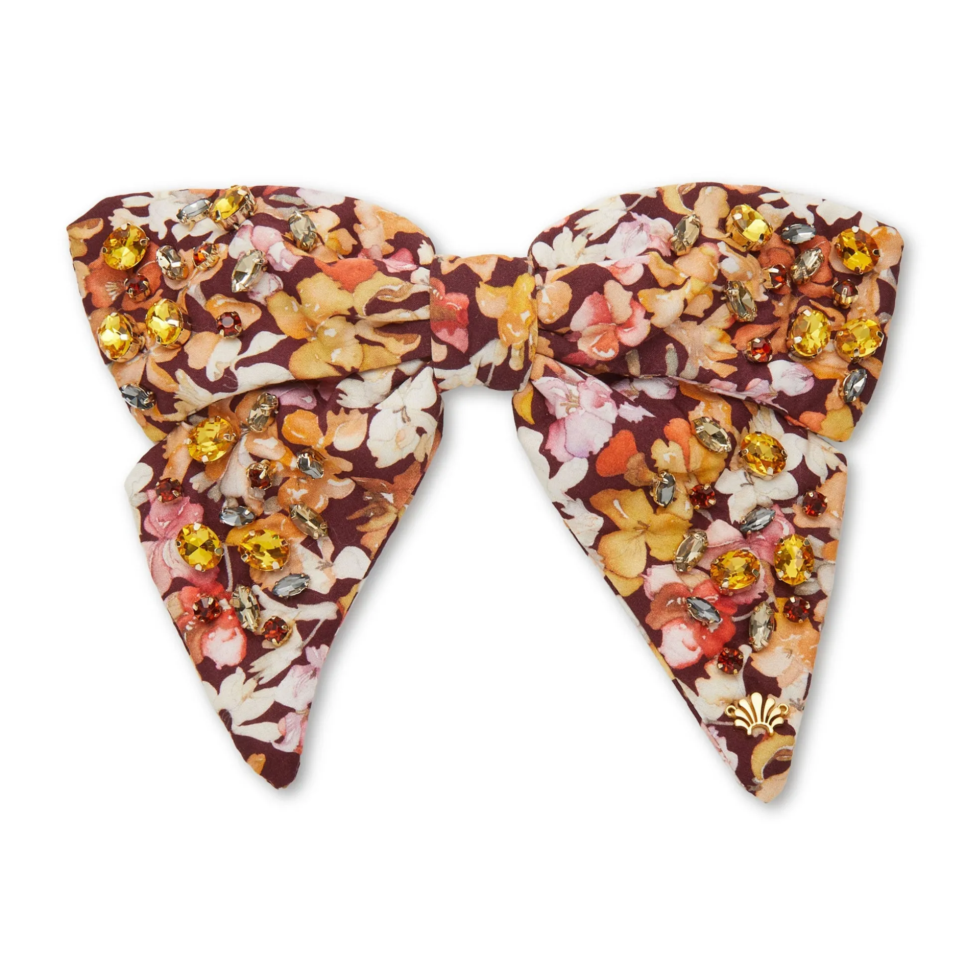 MARIGOLD LILIES LIBBY LIBERTY™ CRYSTAL BOW BARRETTE