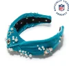 MIAMI DOLPHINS LELE SADOUGHI X NFL AQUA EMBELLISHED KNOTTED HEADBAND