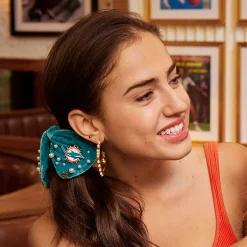 MIAMI DOLPHINS LELE SADOUGHI X NFL AQUA BOW SCRUNCHIE