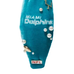 MIAMI DOLPHINS LELE SADOUGHI X NFL AQUA EMBELLISHED KNOTTED HEADBAND