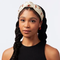MIAMI HEAT LELE SADOUGHI / NBA IVORY EMBELLISHED KNOTTED HEADBAND