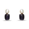 MIDNIGHT PEBBLE STUD EARRINGS