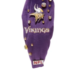 MINNESOTA VIKINGS LELE SADOUGHI X NFL PURPLE EMBELLISHED KNOTTED HEADBAND