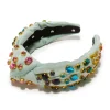 MINT RAINBOW EXCLUSIVE KNOTTED OVAL CRYSTAL HEADBAND