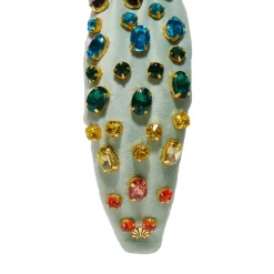 MINT RAINBOW EXCLUSIVE KNOTTED OVAL CRYSTAL HEADBAND