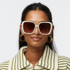 MOTHER OF PEARL ATHENS OVERSIZED SUNGLASSES