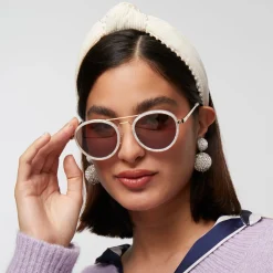 MOTHER OF PEARL DOWNTOWN AVIATOR SUNGLASSES