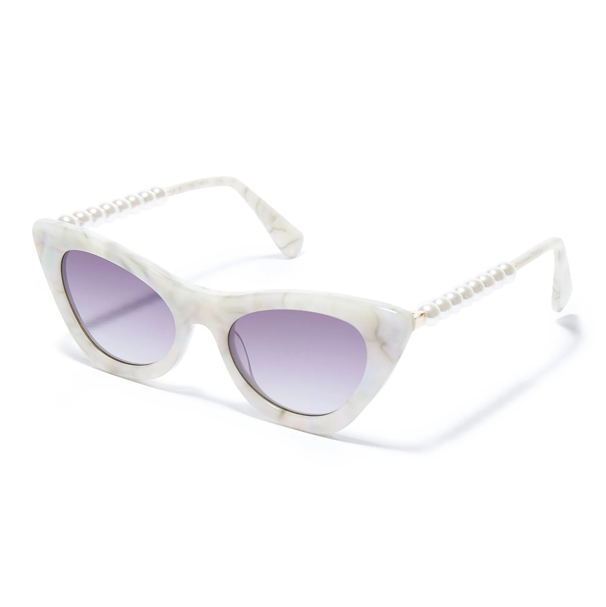 MOTHER OF PEARL DOWNTOWN CAT-EYE SUNGLASSES