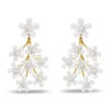 MOTHER OF PEARL GARDEN BOUQUET CHANDELIER EARRINGS
