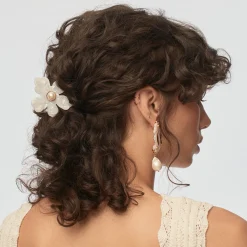 MOTHER OF PEARL LILY CLAW CLIP