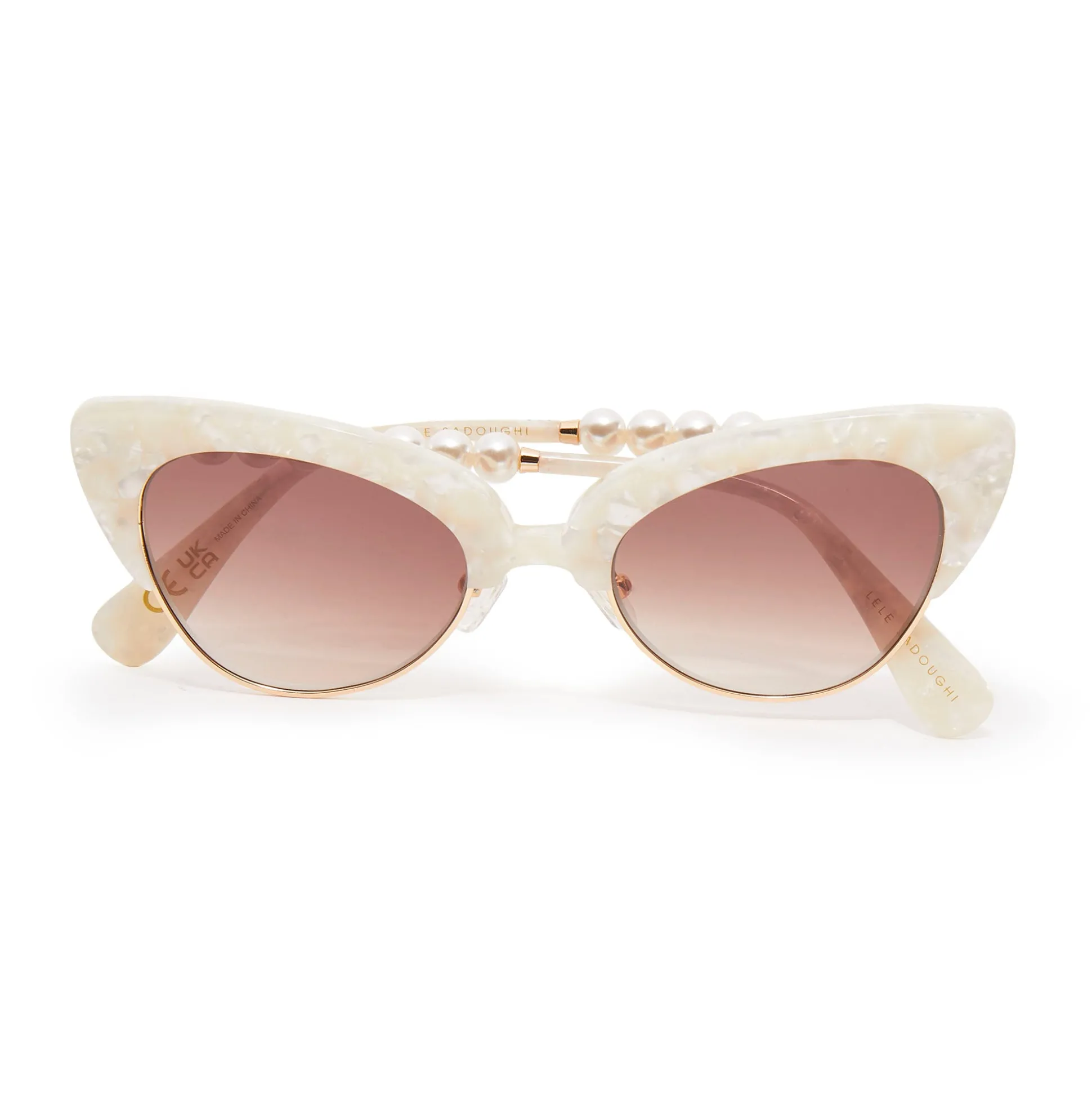 MOTHER OF PEARL NASHVILLE CAT-EYE SUNGLASSES