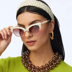 MOTHER OF PEARL NASHVILLE CAT-EYE SUNGLASSES