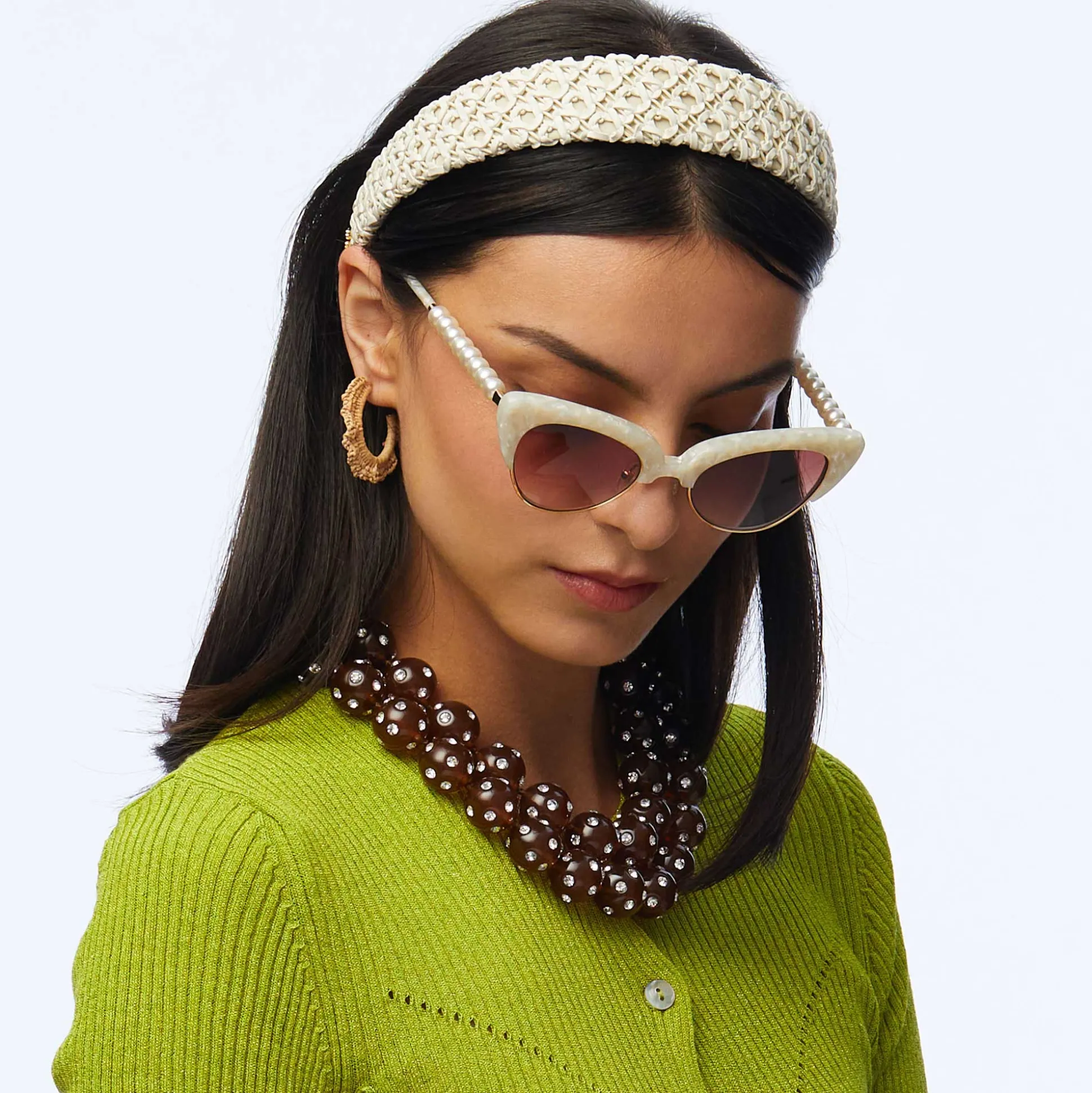 MOTHER OF PEARL NASHVILLE CAT-EYE SUNGLASSES