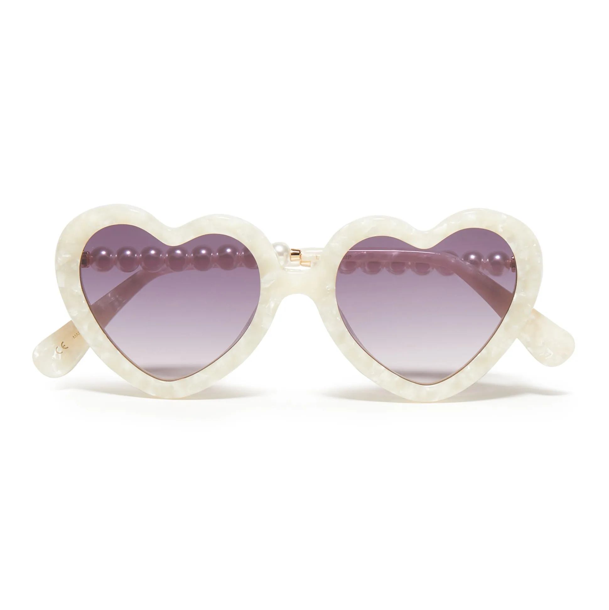 MOTHER OF PEARL SWEETHEART SUNGLASSES