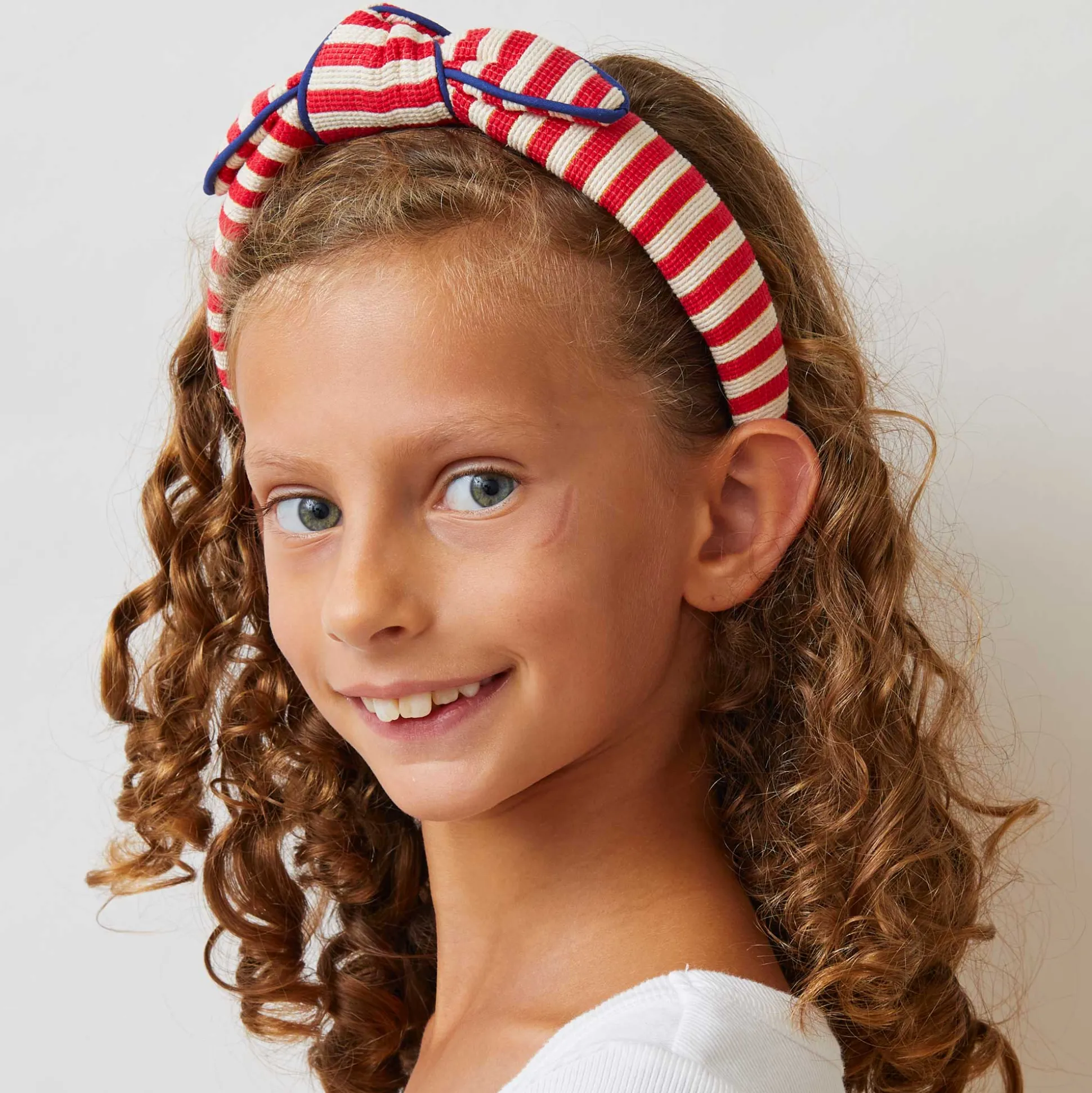 MULTI STRIPE KIDS STRIPED BOWTIE HEADBAND